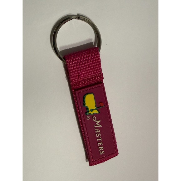 VTG NWOT Authentic Masters Dark Pink Key Fob Augusta Golf Club Key Chain - Picture 2 of 6